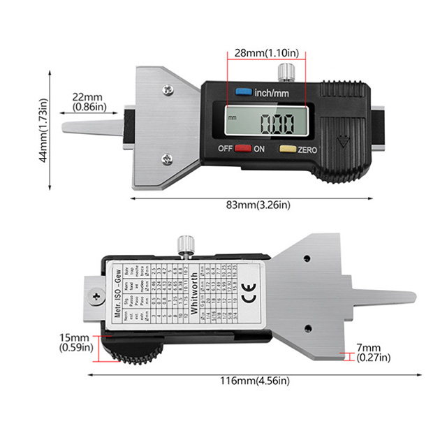 Accurate Measurements Digital Tire Tread Depth Gauge