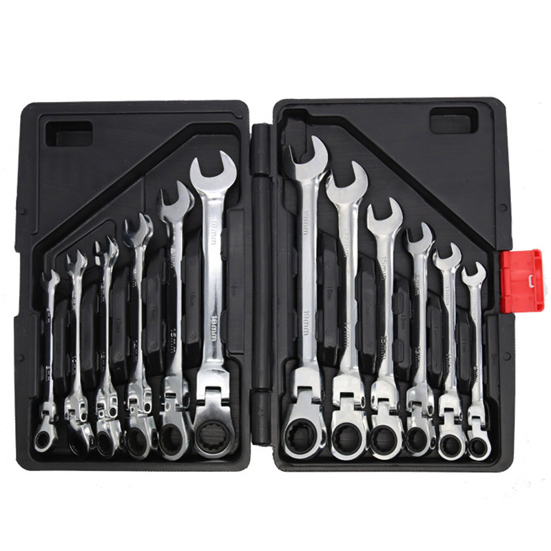 Ratchet Adjustable Customizable 12pcs Wrench Set 