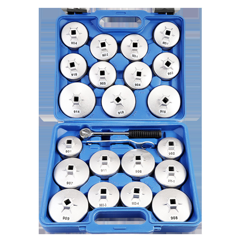 High Toughness Silver 23pcs Oil Filter Wrench Set