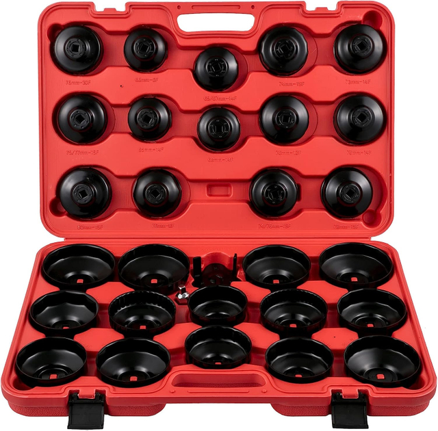 Black Auto Repair 30pcs Oil Filter Wrench Cup Set