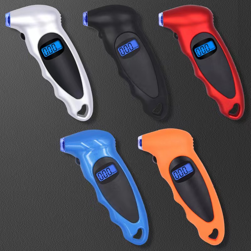 Digital Tire Pressure Gauge 0-150PSI 4 Units For Car Truck Bicycle with Backlight LCD And Presta Valve Adaptor