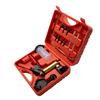 Red Brake Bleeder Kit with Hand Vacuum Pump with Gauge Adapters Automotive Brake Fluid Bleeding Set for Bike Car Truck