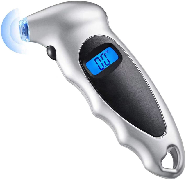 Digital Tire Pressure Gauge 0-150PSI 4 Units For Car Truck Bicycle with Backlight LCD And Presta Valve Adaptor