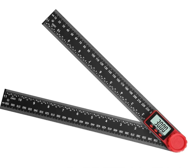 Digital Angle Finder Protractor, Angle Finder Ruler With 300mm, Angle Measuring Tool For Woodworking/Construction/DIY Measurement( Batteries Included)