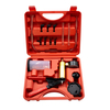 Red Brake Bleeder Kit with Hand Vacuum Pump with Gauge Adapters Automotive Brake Fluid Bleeding Set for Bike Car Truck